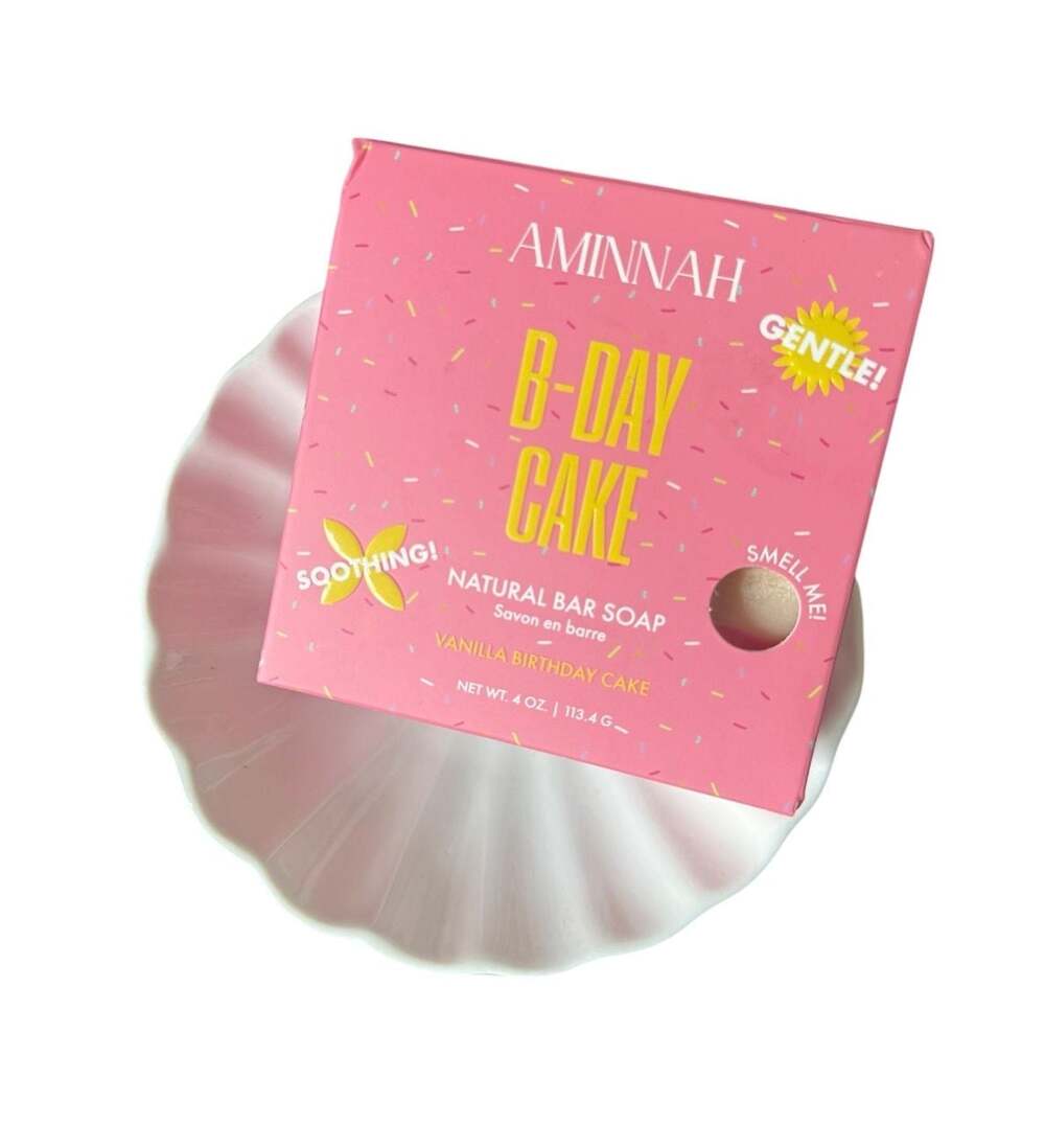 Aminnah B-Day Cake Natural Bar Soap Vanilla Birthday Cake